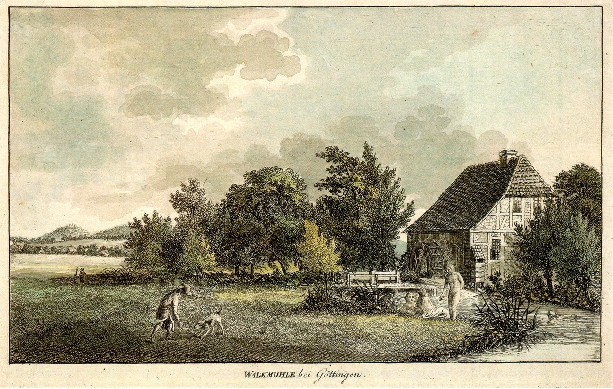 Walkemühle aan het Leinekanaal ten zuiden van het stadscentrum van Göttingen door Christian Andreas Besemann