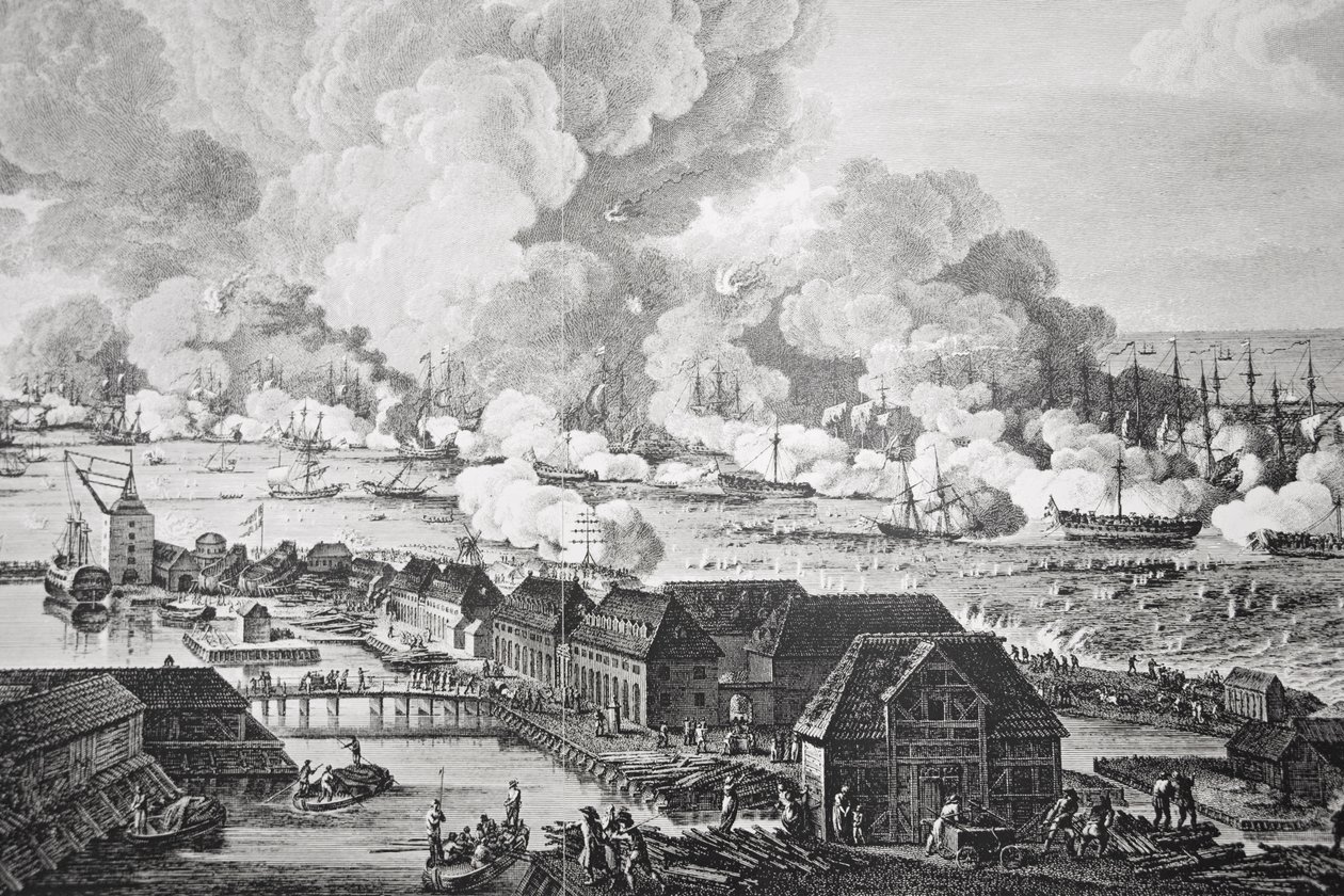 De Slag bij Kopenhagen, 2 april 1801 door Christian August Lorentzen