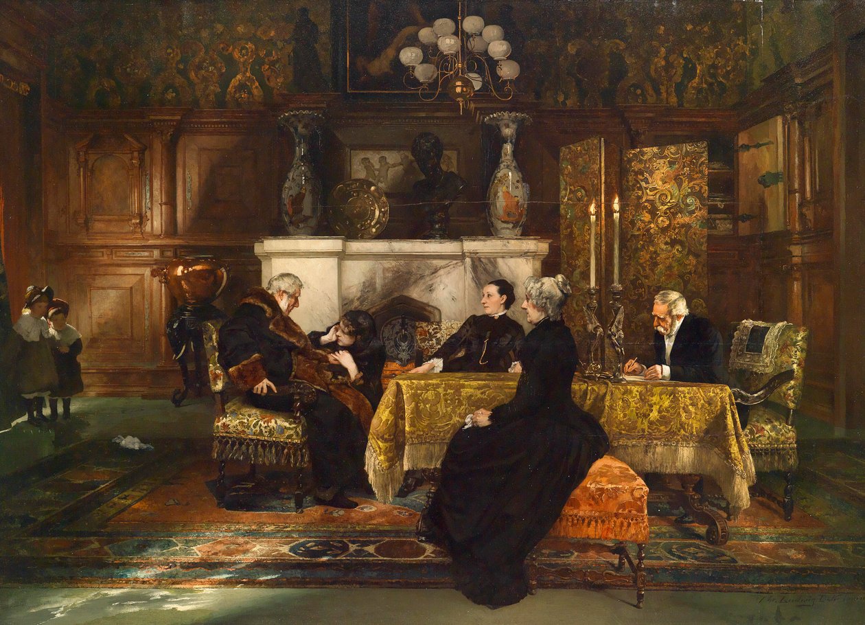 Het opstellen van het testament door Christian Ludwig Bokelmann
