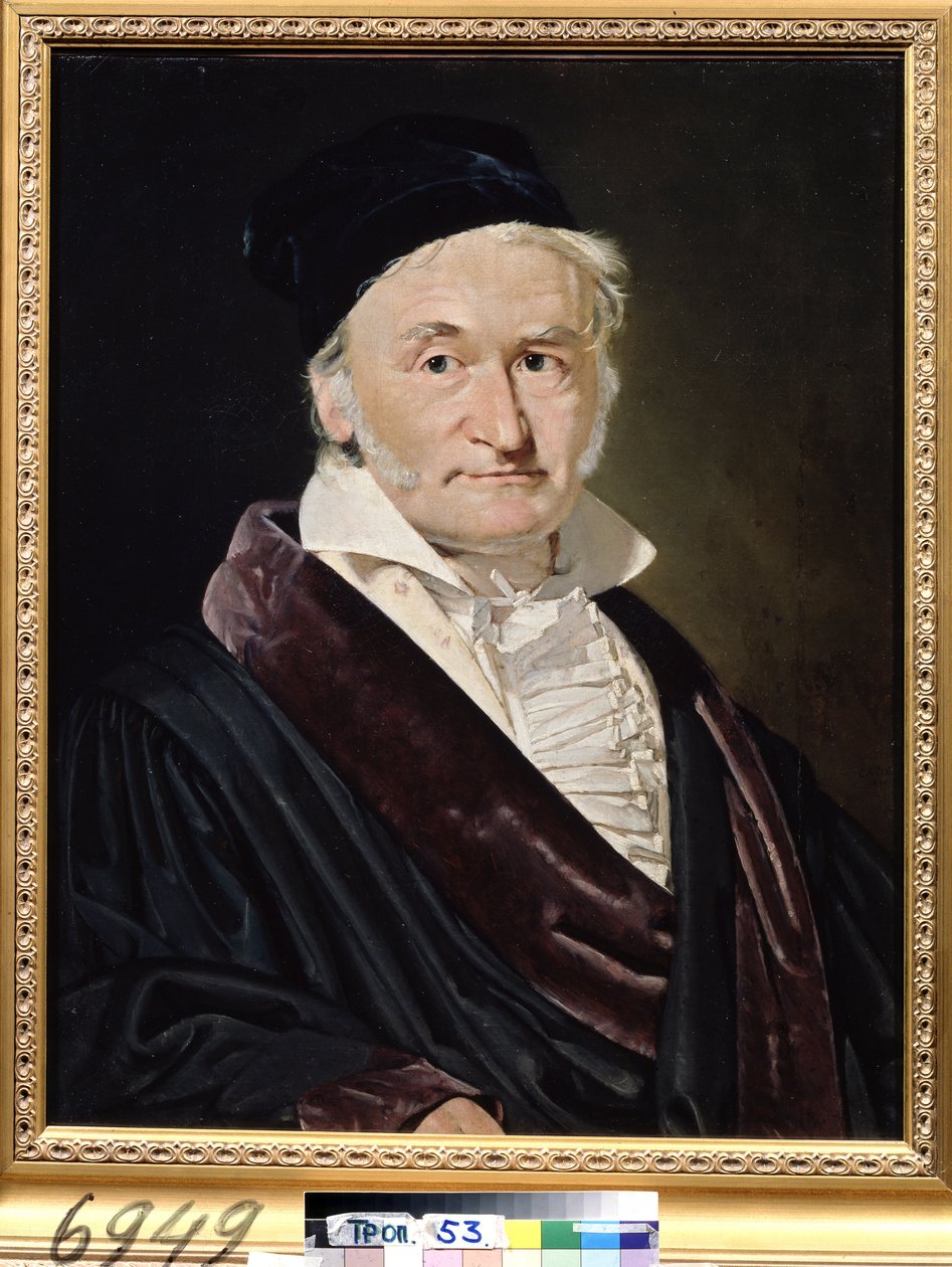 Portret van de Duitse wetenschapper Karl Friedrich Gauss door Christian Albrecht Jensen