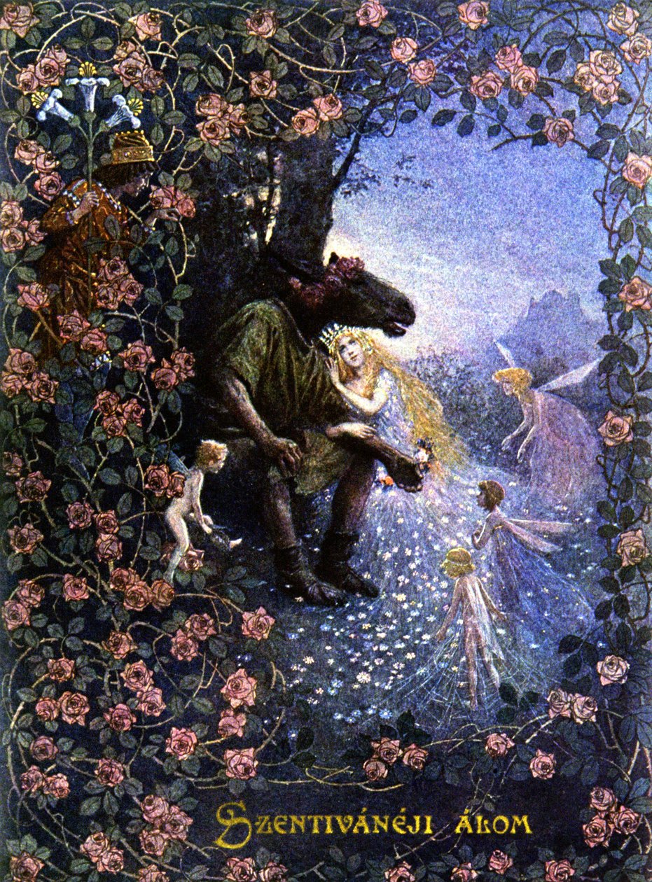 Een Midzomernachtsdroom, ca. 1900 (illustratie) door Christian August Printz