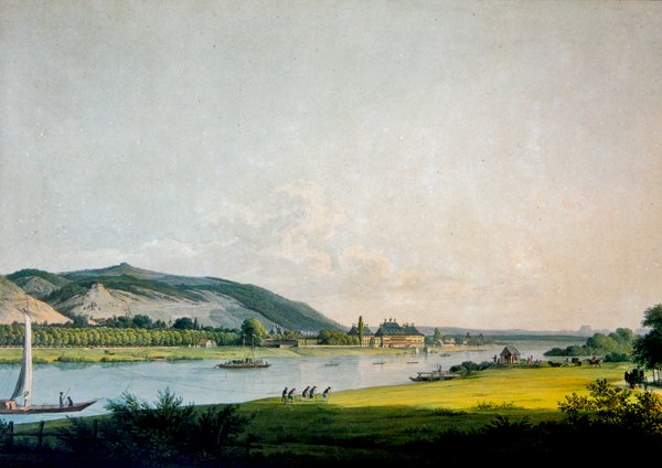 Pillnitz en zijn omgeving, nabij Dresden door Christian Gottlob Hammer