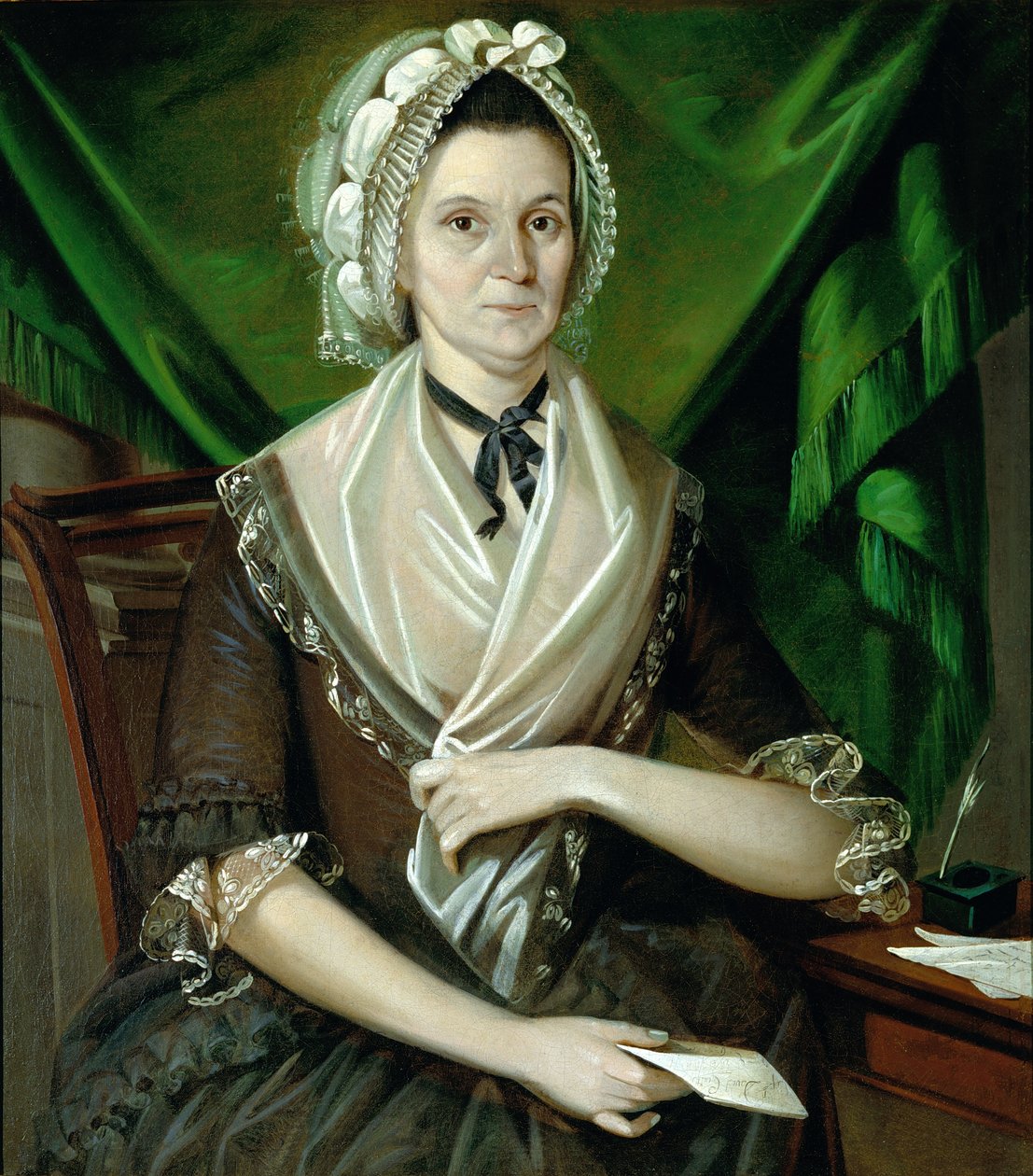 Mrs. David Coats, ca.1775 (olieverf op doek) door Christian Gullager
