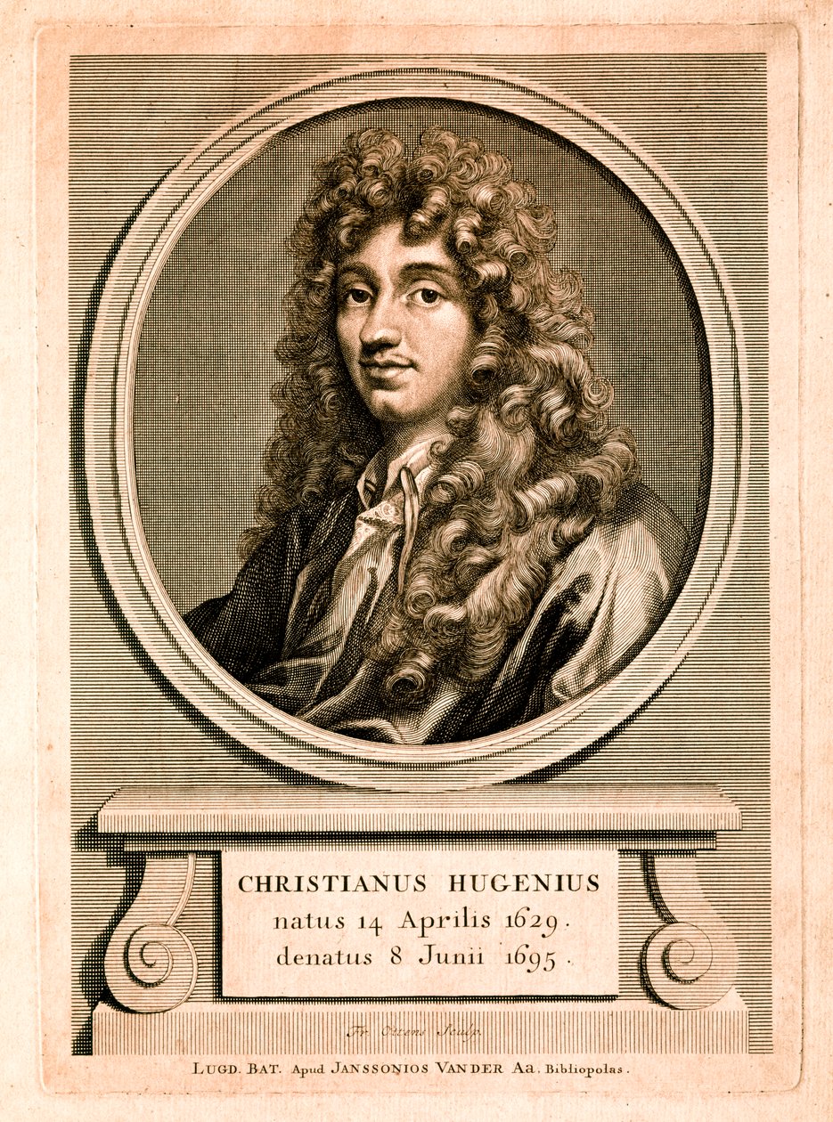 Portrait of Christiaan Huygens (engraving) door Christian Huygens