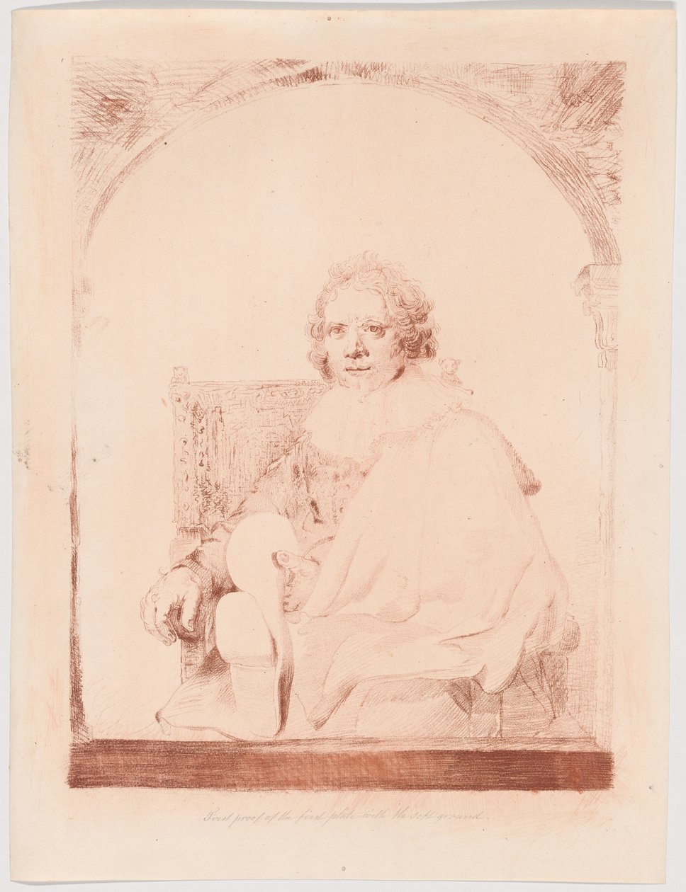 Portret van een man in een leunstoel, uit Collection d
