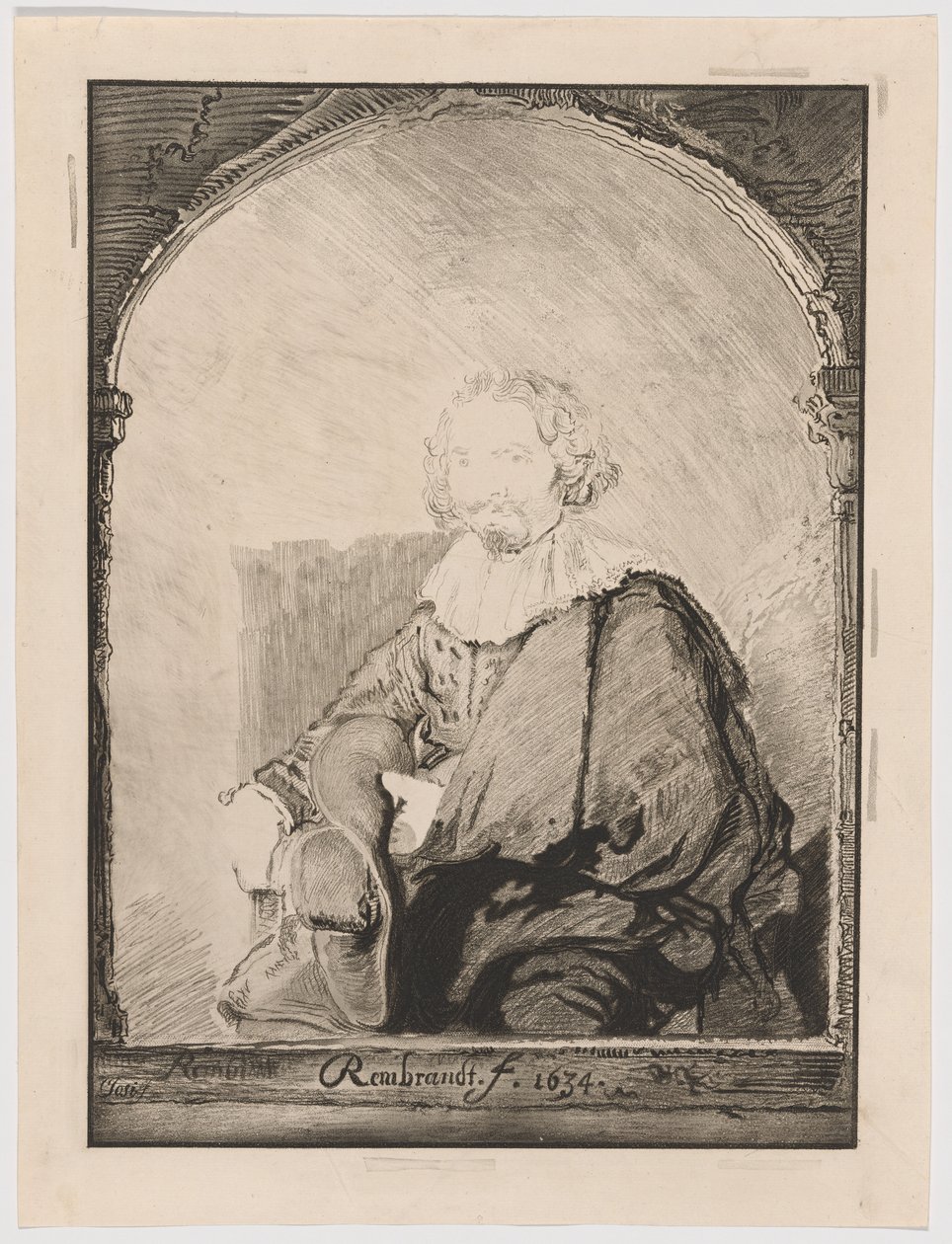 Portret van een man in een leunstoel, uit Collection d