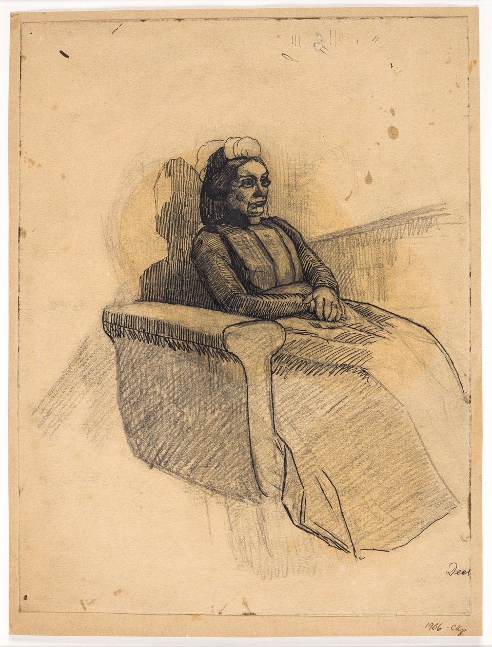 Dame op de bank door Christian Kongstad Petersen