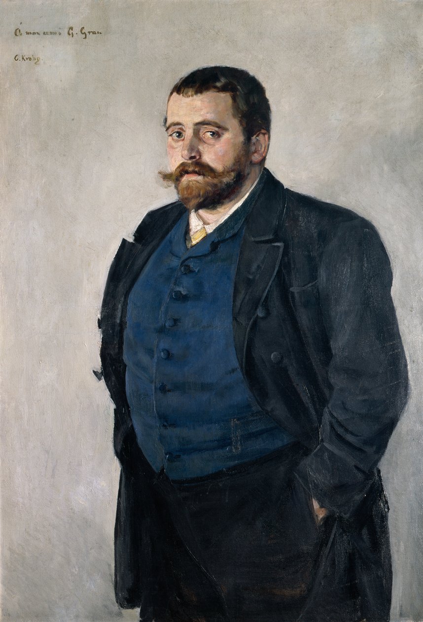 Gerhard Gran (1856-1925), hoogleraar Scandinavische literatuur door Christian Krohg