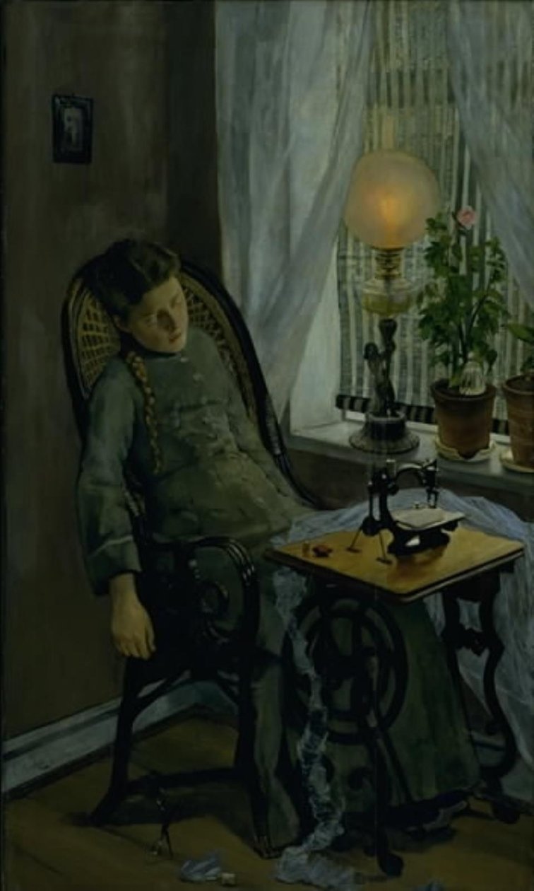 De naaister door Christian Krohg