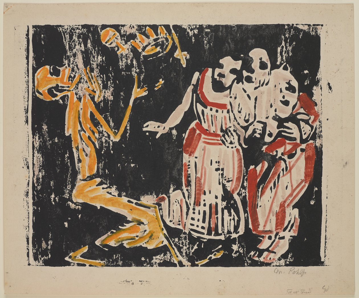 Dood als jongleur (Revolutie), 1918-19 door Christian Rohlfs