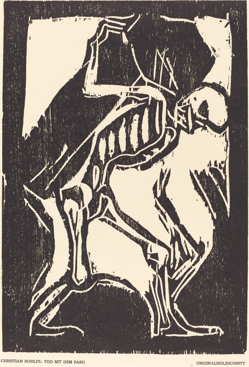 Dood met een kist, ca. 1917 door Christian Rohlfs