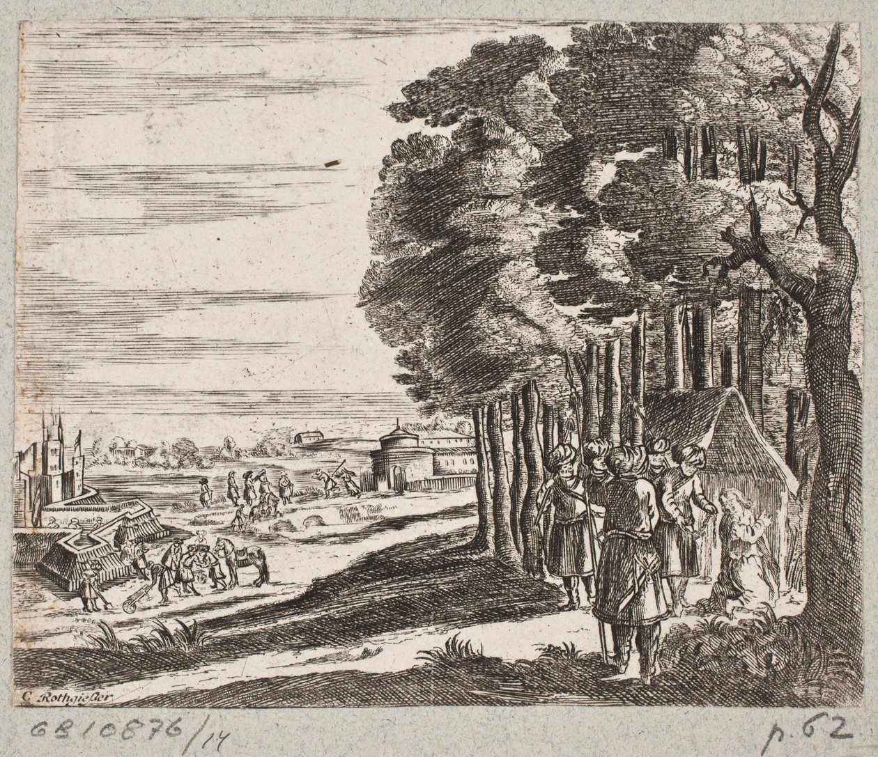 Illustratie bij Adam Olearius, “Persianischer Rosenthal von einem Sinnreichen Poeten Schich Saadi [...]”, Schleswig 1660 door Christian Rothgiesser