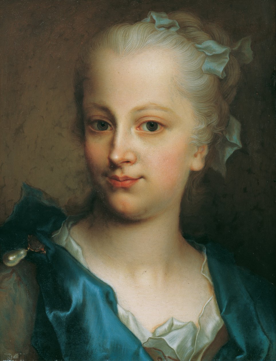 Meisje in blauwe jurk door Christian Seybold