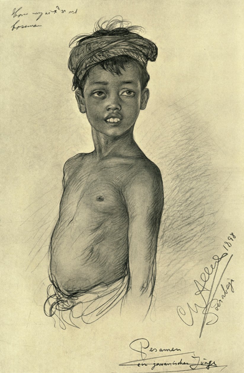 Pesamen - een Javaanse jongen uit Surubaya, Java door Christian Wilhelm Allers