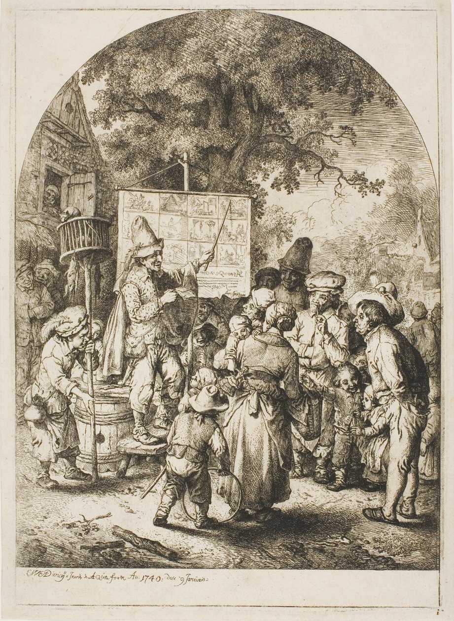 Balladezanger op een Country Fair door Christian Wilhelm Ernst Dietrich