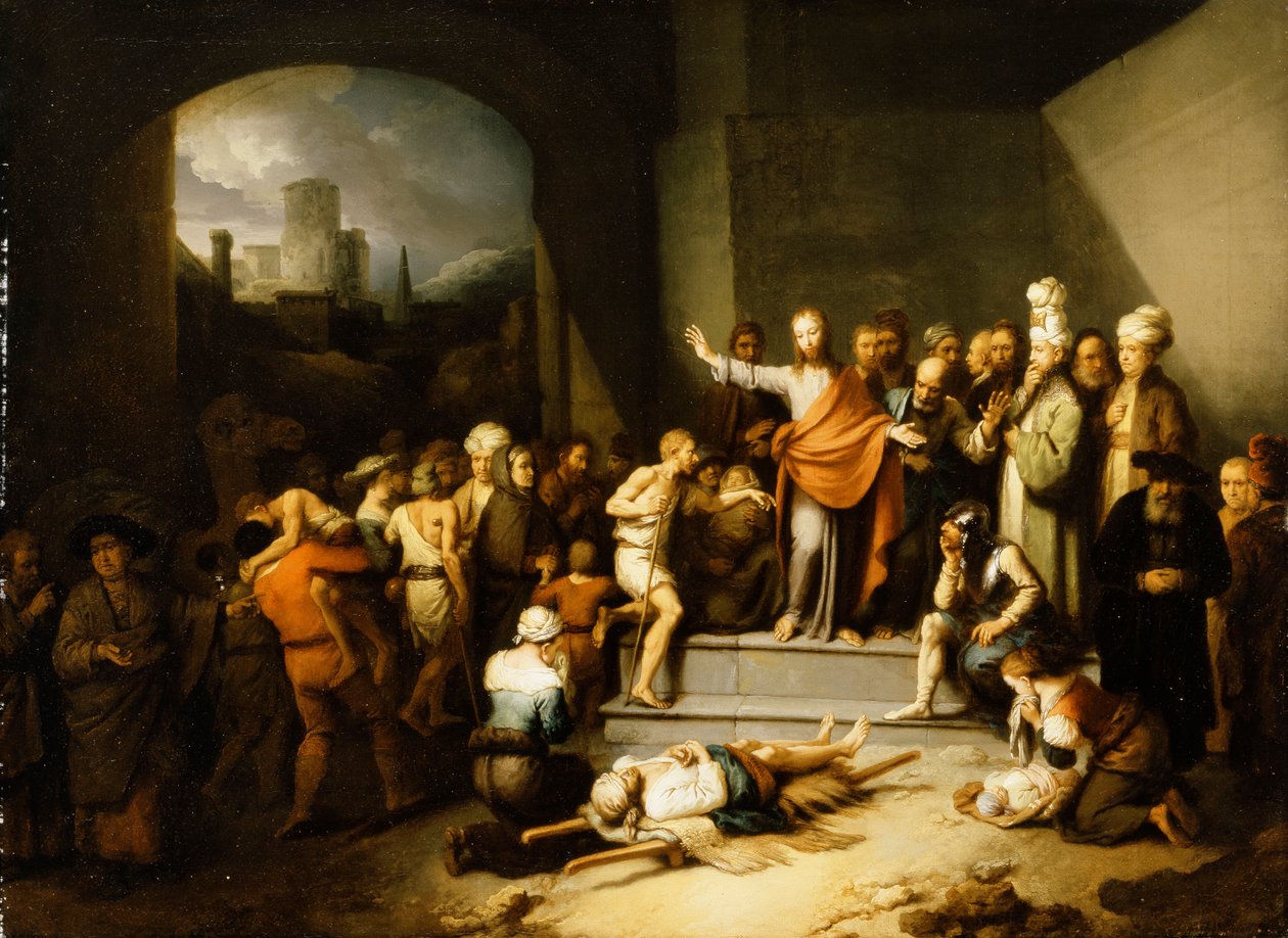 Christus geneest de Zieken door Christian Wilhelm Ernst Dietrich
