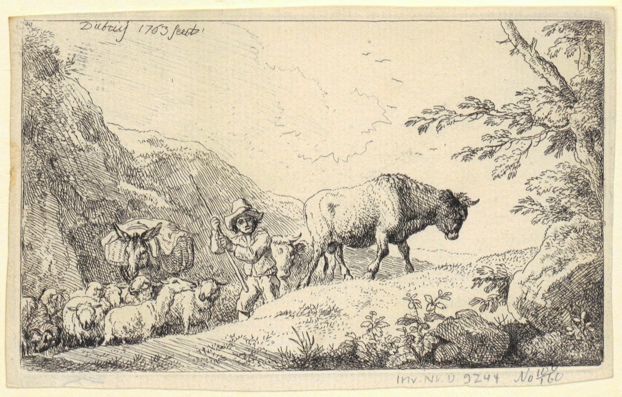 Landschap met de heilige Franciscus door Christian Wilhelm Ernst Dietrich