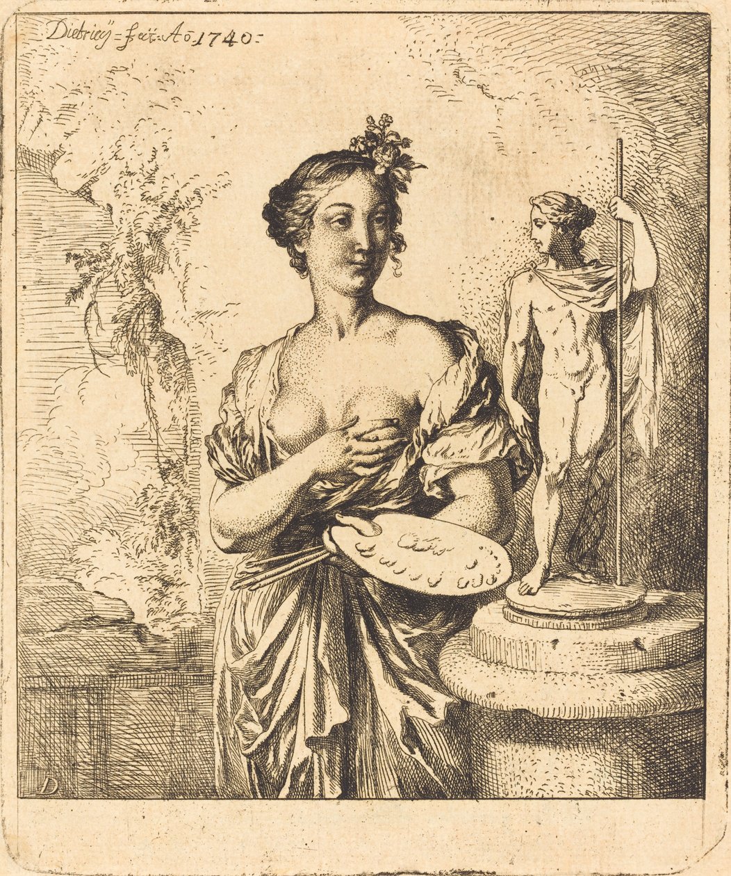 Schilderij door Christian Wilhelm Ernst Dietrich