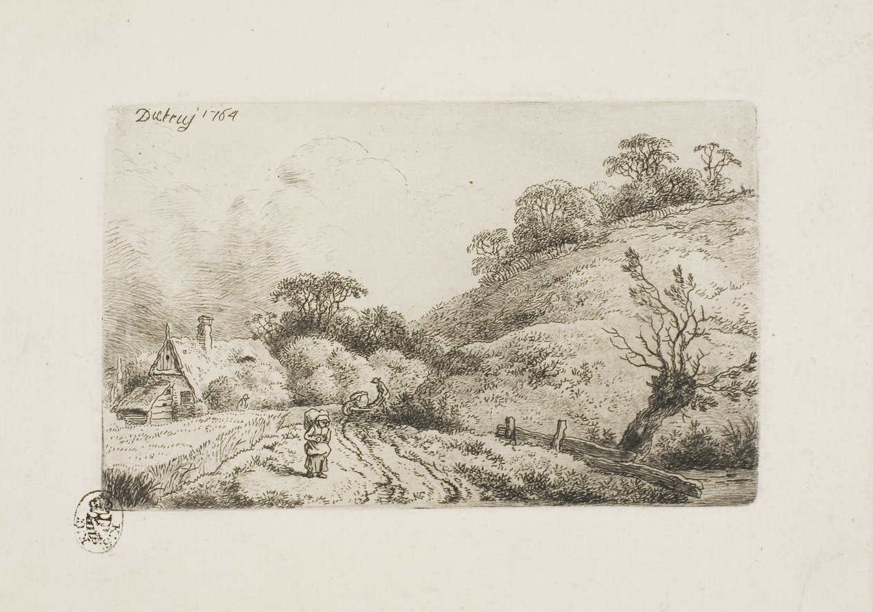 Het korenveld (Rembrandt stijl) door Christian Wilhelm Ernst Dietrich