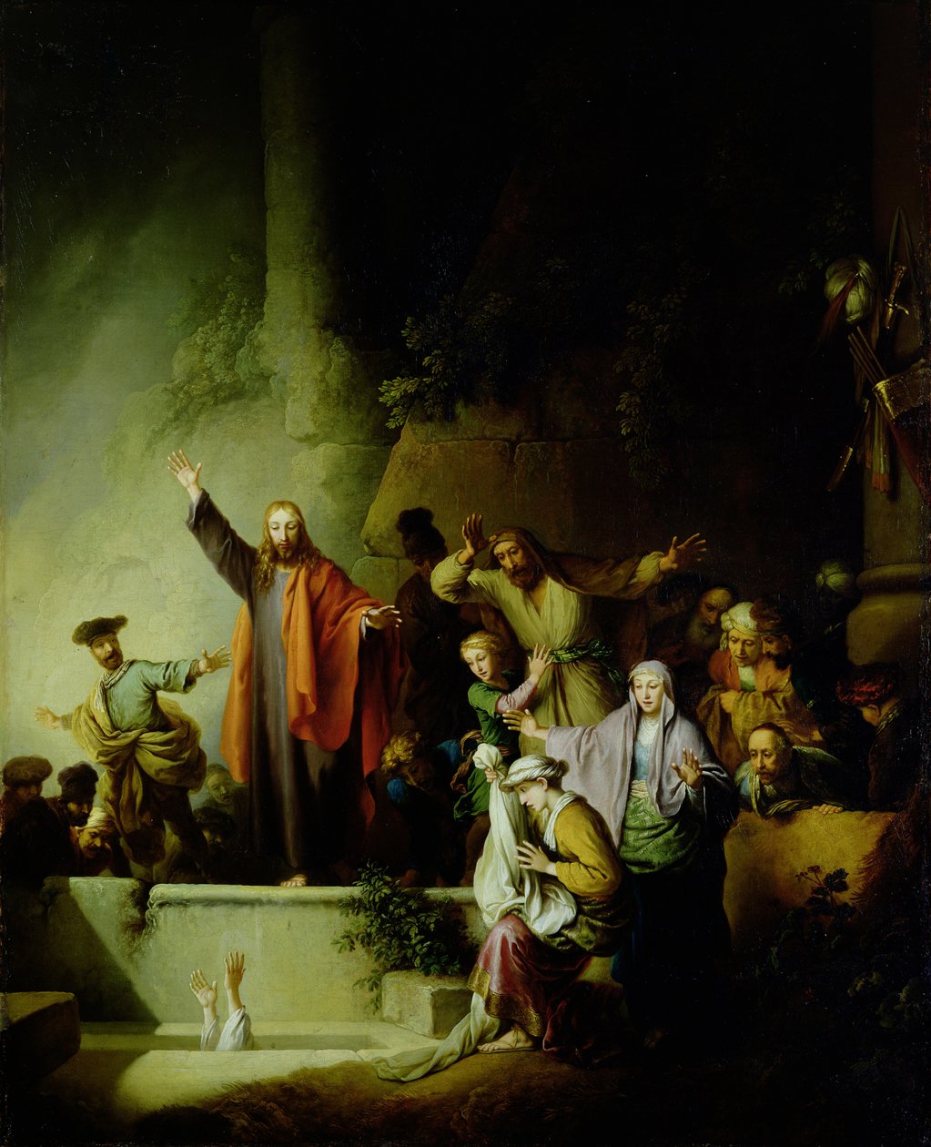 De Opwekking van Lazarus door Christian Wilhelm Ernst Dietrich