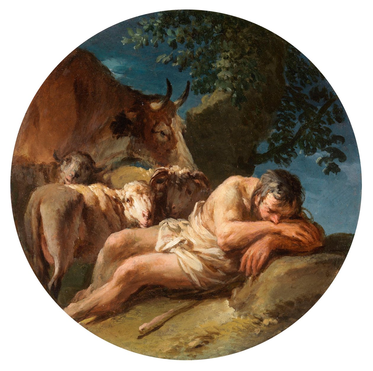 De slapende herder door Christian Wilhelm Ernst Dietrich