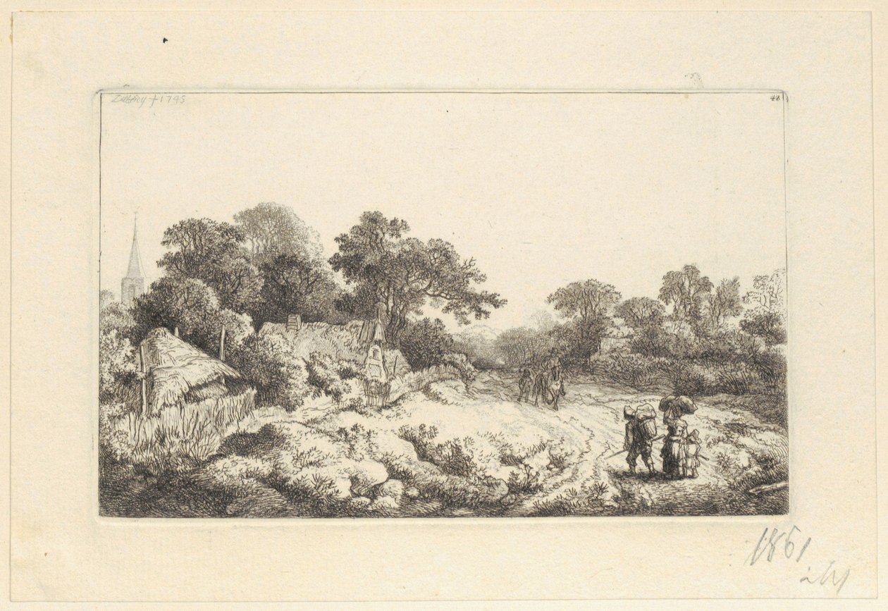 Pad achter het dorp door Christian Wilhelm Ernst Dietrich