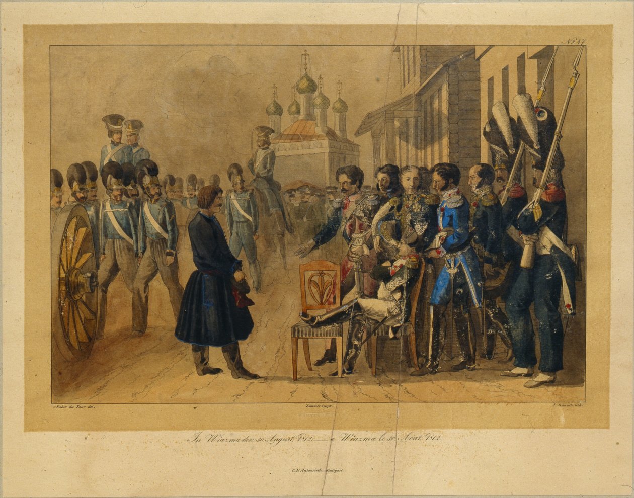 Vyazma op 30 augustus 1812, 1820s door Christian Wilhelm Faber du Faur von