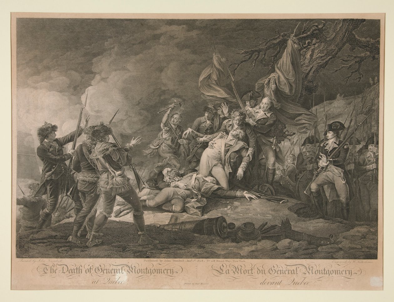 De Dood van Generaal Montgomery van Quebec door Christian Wilhelm Ketterlinus