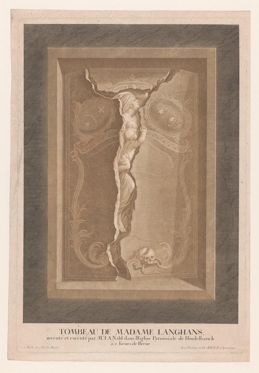 Graf van Maria Magdalena Langhans in de kerk van Hindelbank door Christian von Mechel