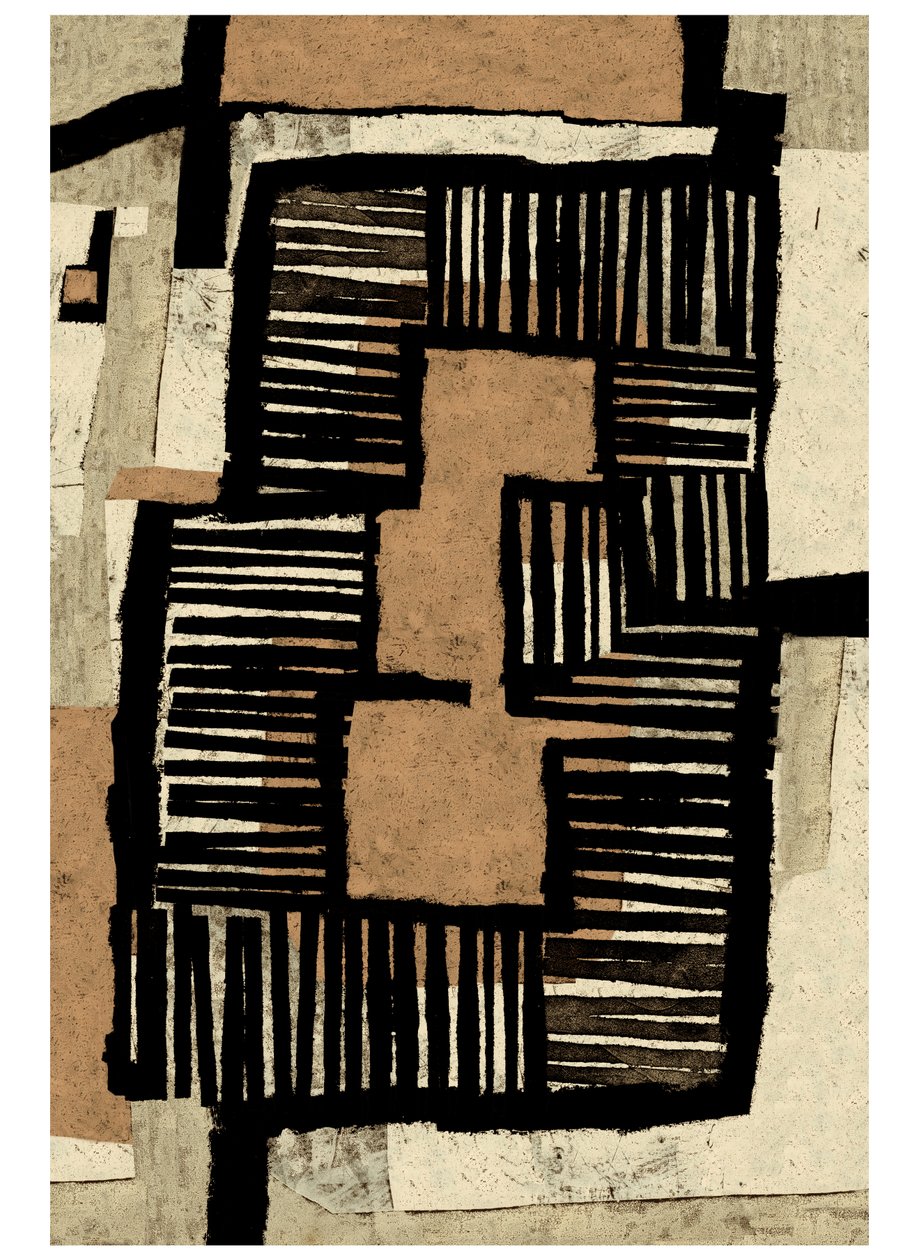 Vormen van Thuis, 2023 (monoprint) door Christina Fedyk