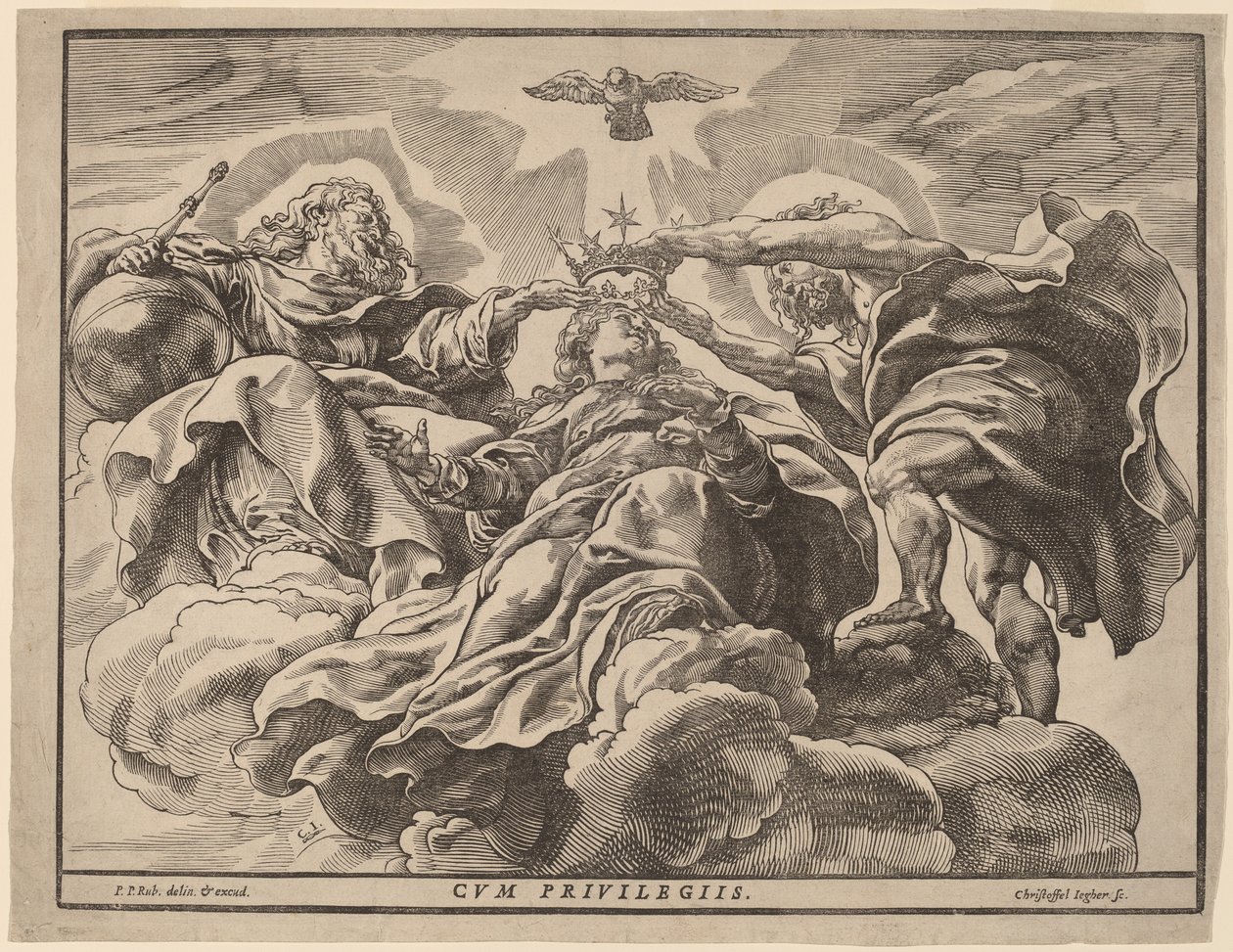 Kroning van de Maagd door Christoffel Jegher after Sir Peter Paul Rubens