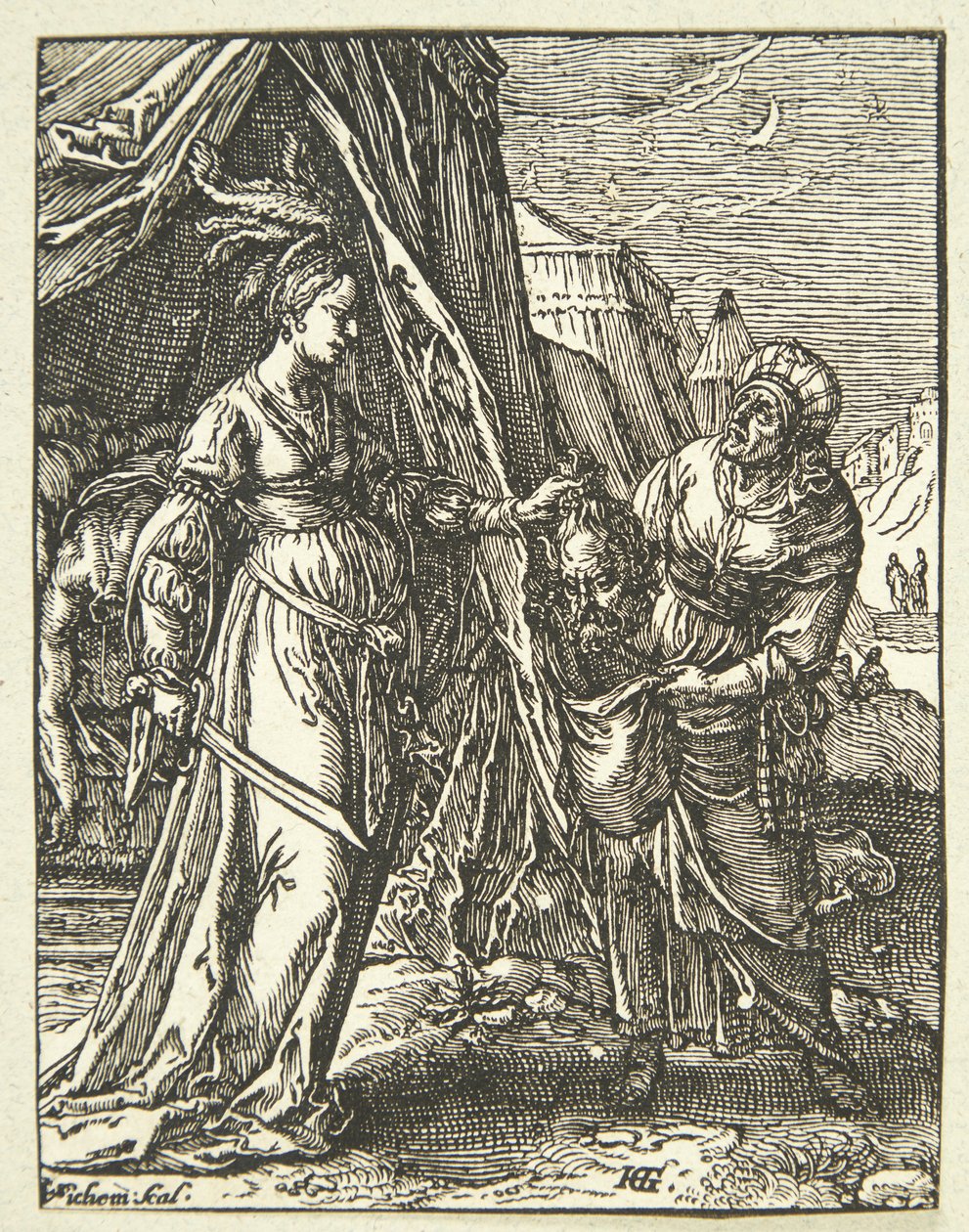 Judith met het hoofd van Holofernes door Christoffel van