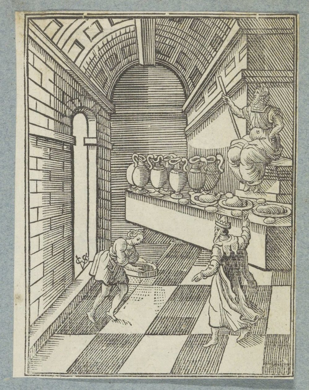 Daniël strooit as op de tempelvloer door Christoffel van Sichem (II)