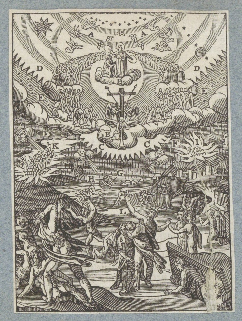 Enorme verschrikkingen op aarde voorafgaand aan het Laatste Oordeel door Christoffel van Sichem (II)