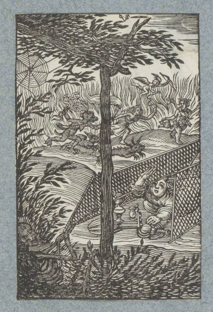 Kind gevangen in de netten van de Dood door Christoffel van Sichem (II)