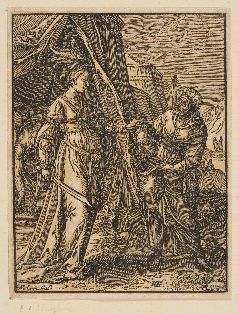 Judith met het hoofd van Holofernes door Christoffel van Sichem I