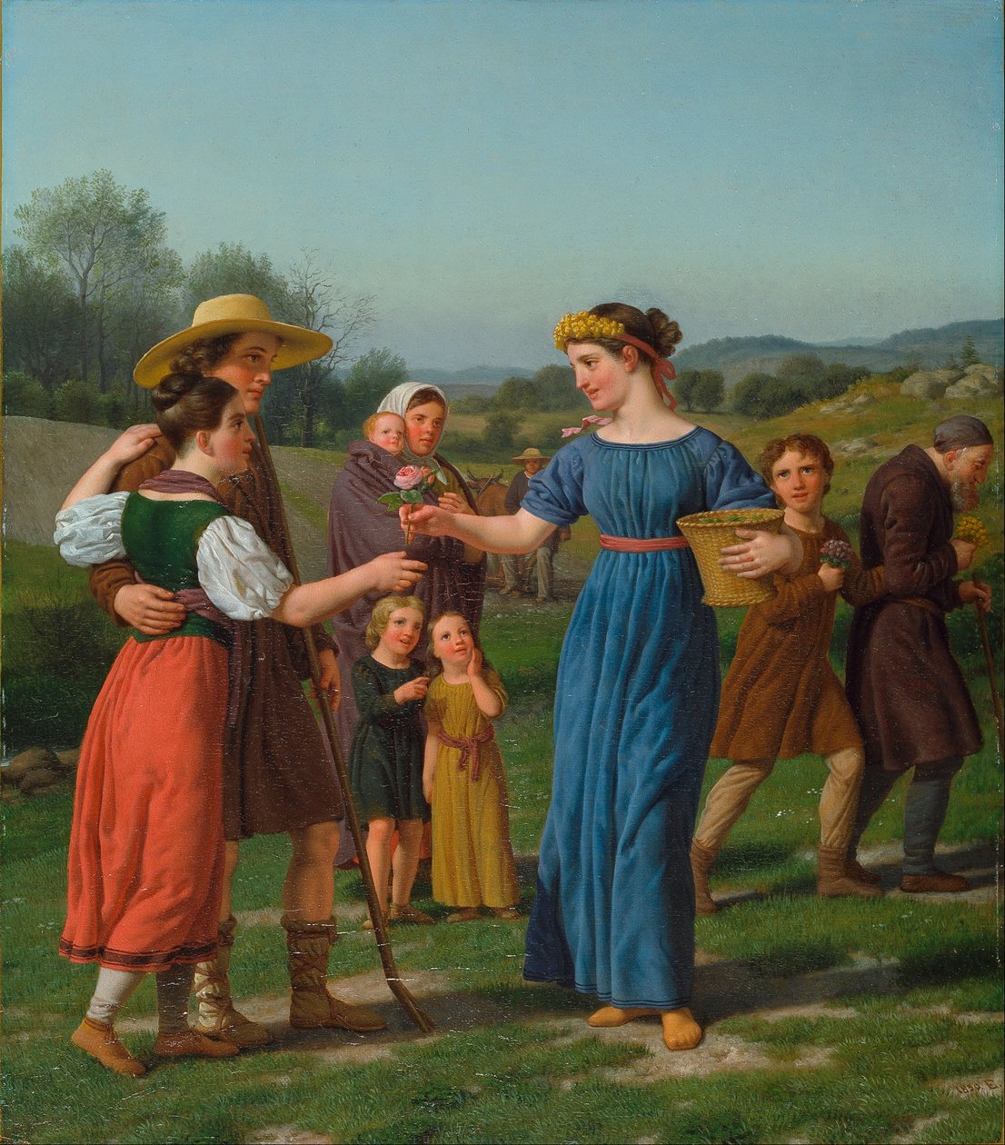 De maagd van veraf uit het gedicht van Schiller door Christoffer Wilhelm Eckersberg