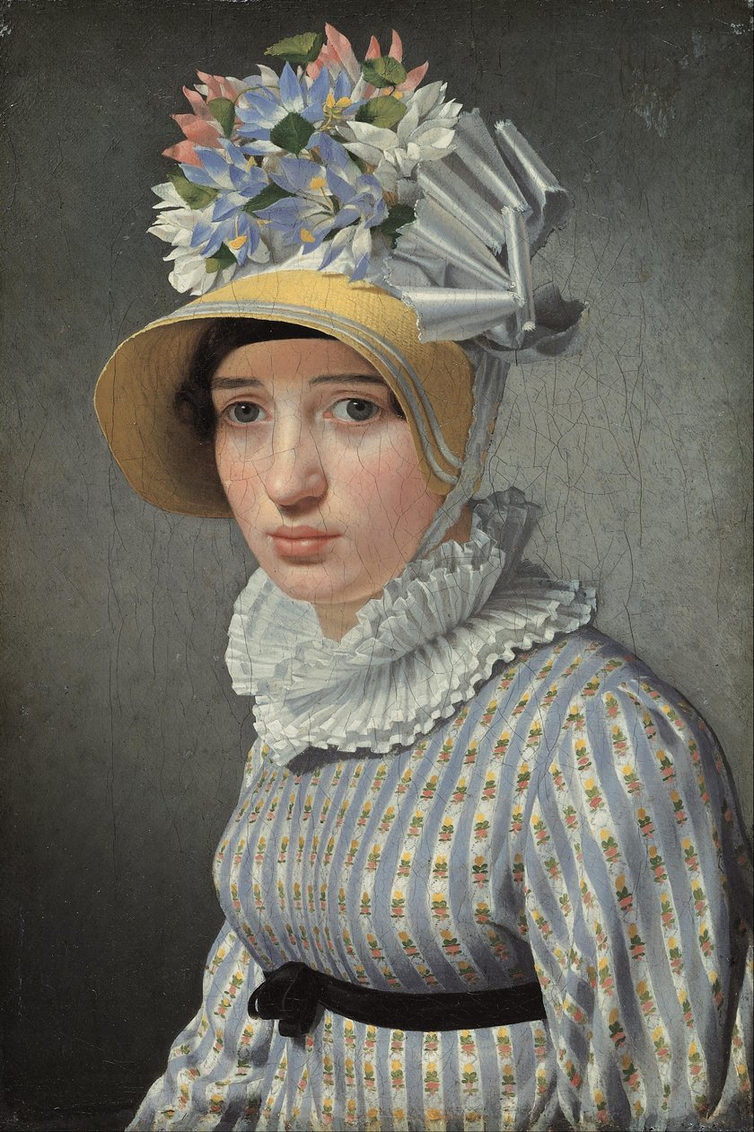 Portret van het model Maddalena of Anna Maria Uhden door Christoffer Wilhelm Eckersberg