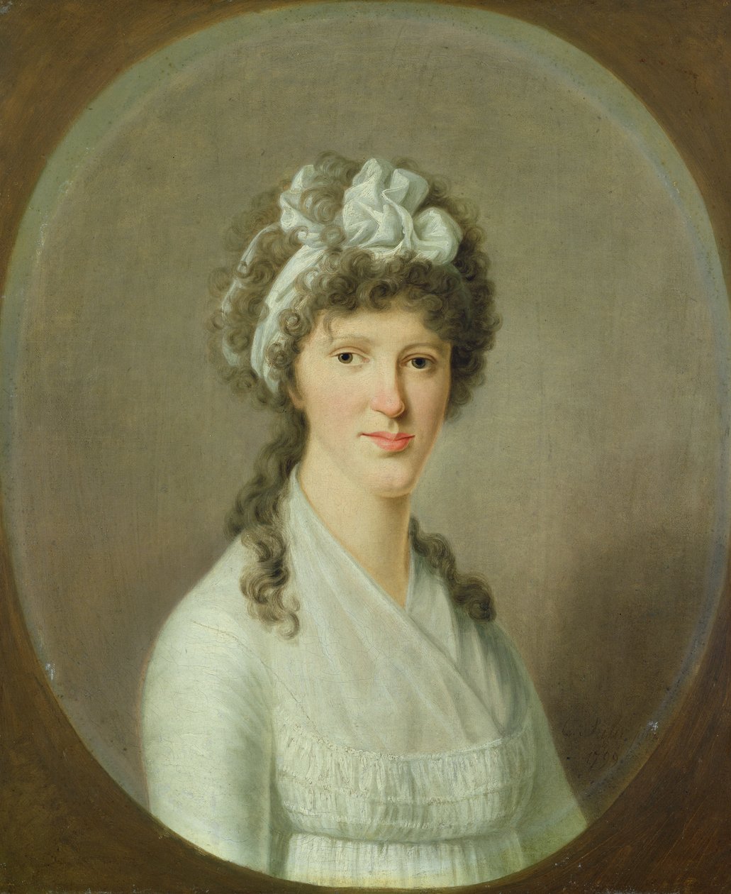 Portret van een Jonge Vrouw, 1799 door Christoph Suhr
