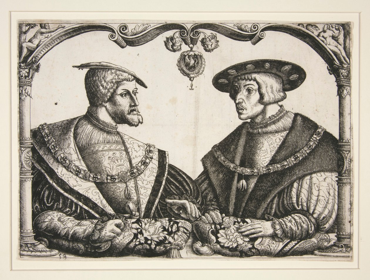Keizers Karel V en Ferdinand I door Christoph Bockstorffer