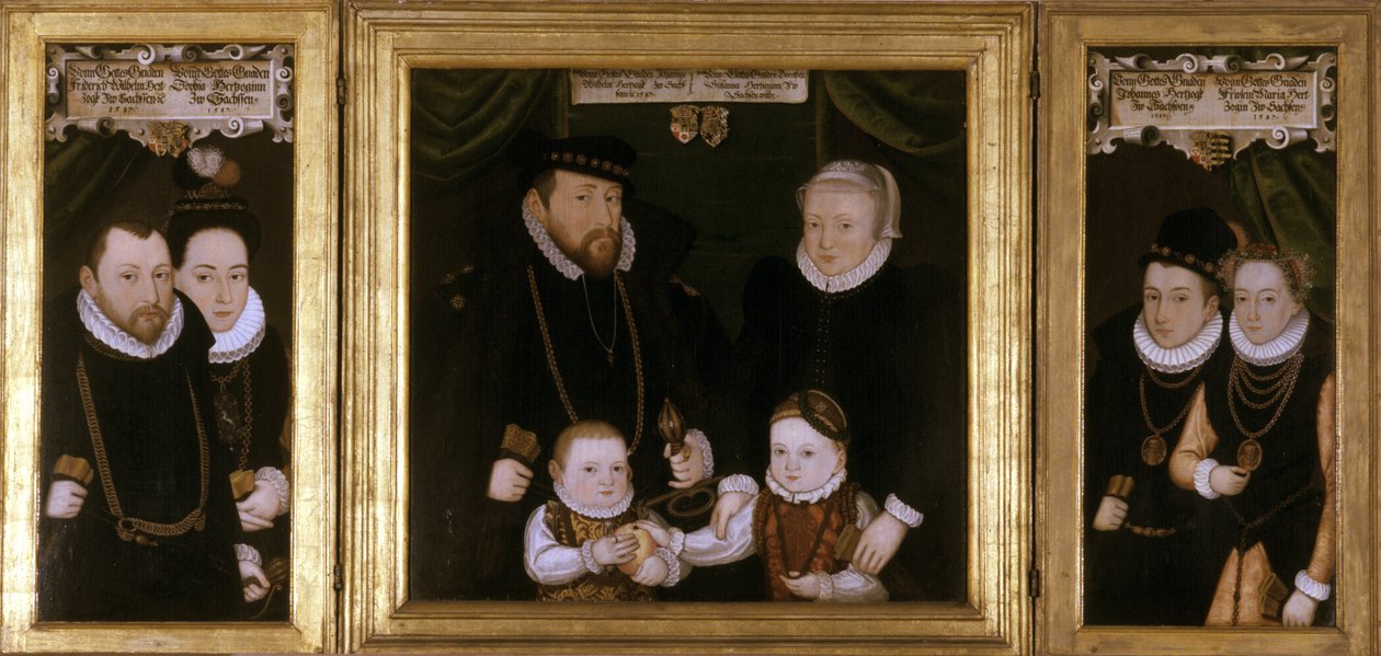 Drieluik van Johann Wilhelm von Sachsen door Christoph Leutolph