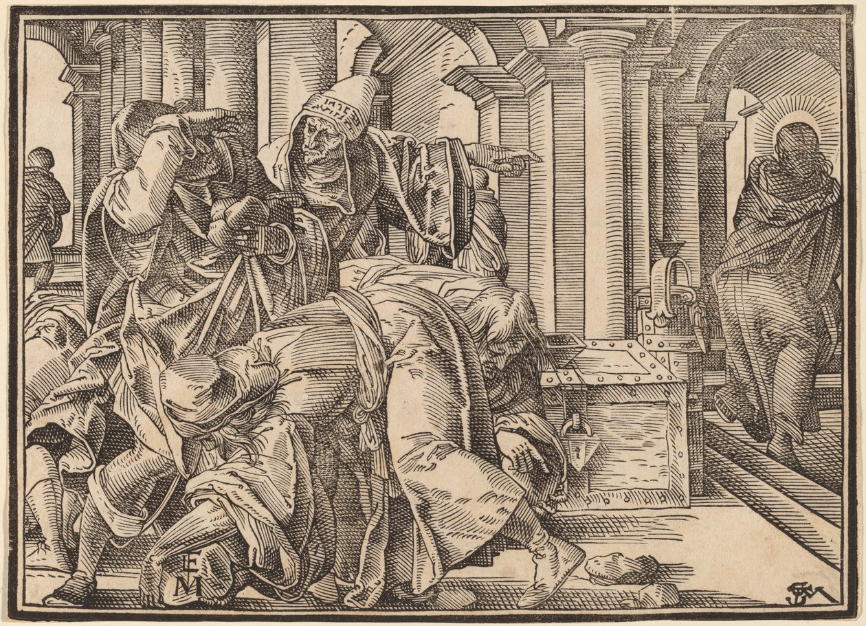 Christus vertelt zijn discipelen over het laatste oordeel door Christoph Murer