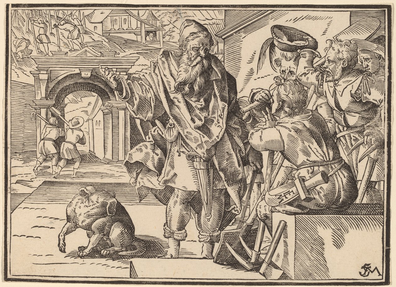 Christus vertelt zijn discipelen over het laatste oordeel door Christoph Murer