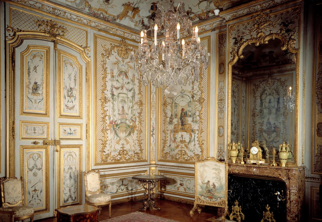 Zicht op het kabinet van de apen of “La Grande Singerie” door Christophe Huet (1700-1759) 1737 Chantilly, Musee Conde door Christophe Huet