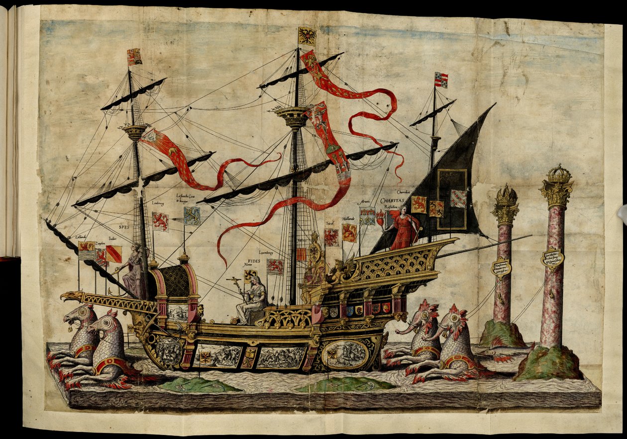 De begrafenis pomp van Karel V door Christophe Plantin