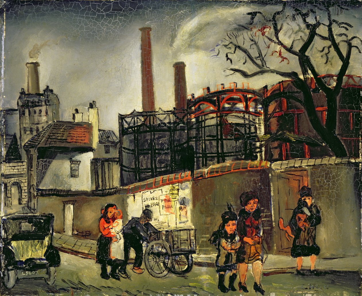 Straatscène in Parijs, 1926 door Christopher Wood