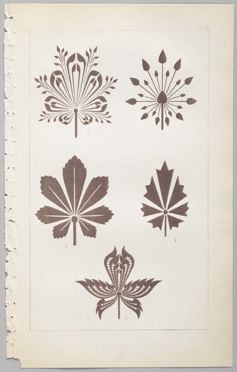 De kunst van decoratief ontwerp: met een bijlage, waarin de uren van de dag worden gegeven waarop bloemen opengaan, uitgegeven door Day & Son, Londen, 1862 door Christopher Dresser