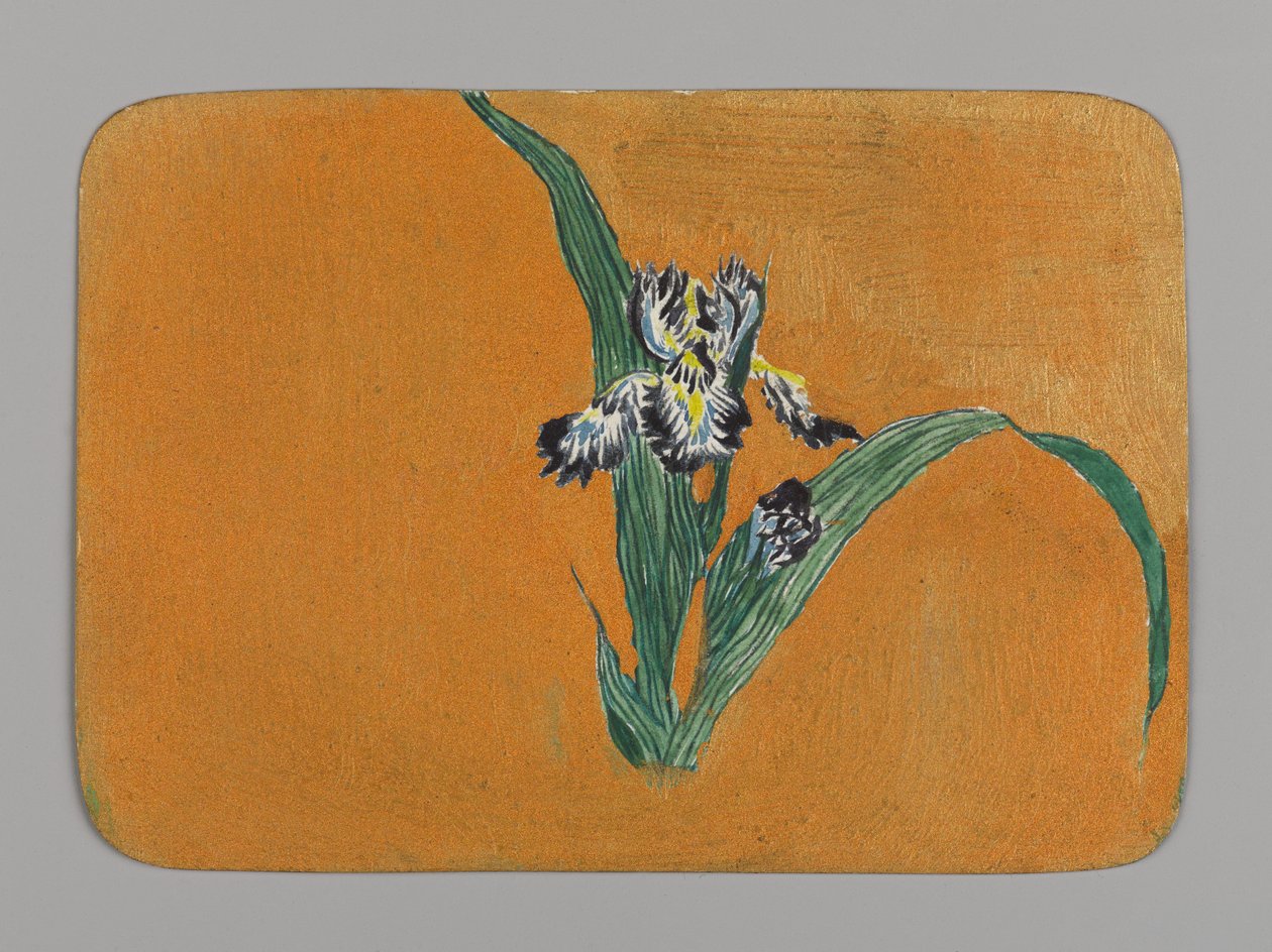 Kleine kaart met iris door Christopher Grant La Farge