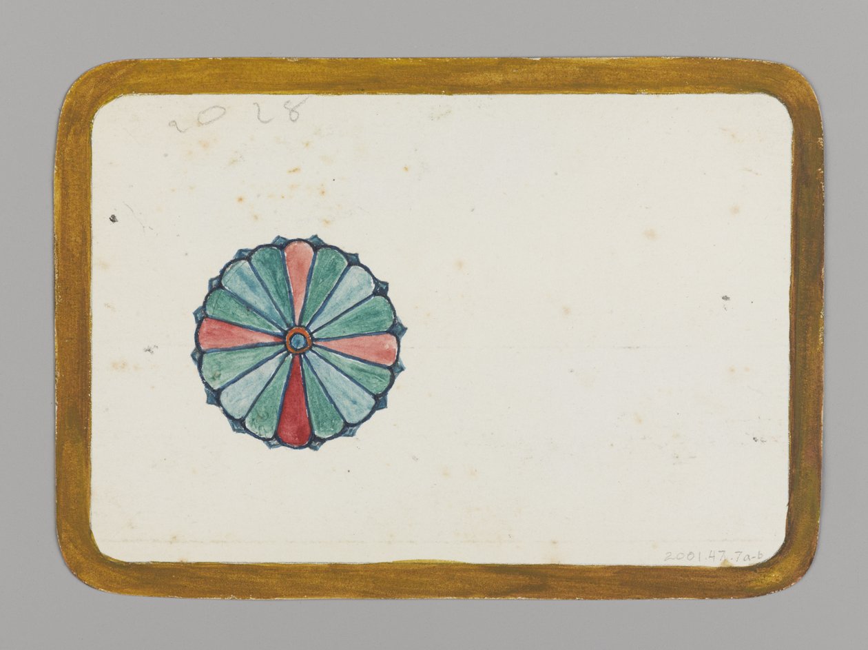 Gestileerde chrysant (verso), ca. 1880 door Christopher Grant La Farge