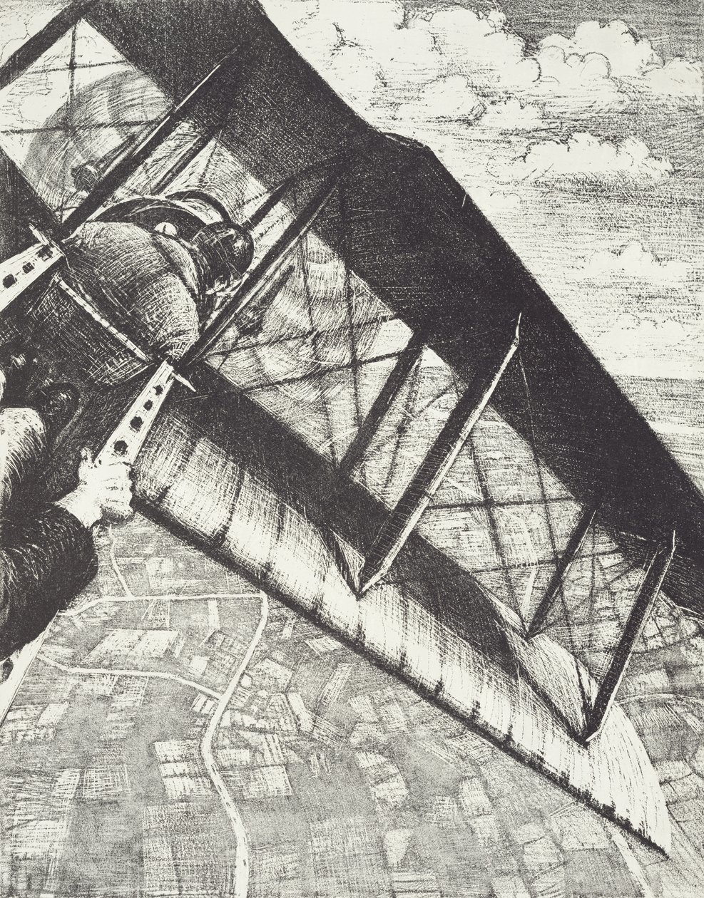 Banken op 4000 voet, ca. 1918 door Christopher Richard Wynne Nevinson